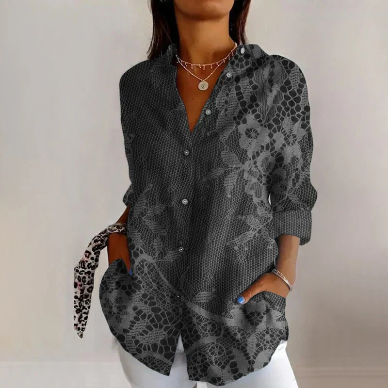 Marlène – Chemise Graphique Décontractée