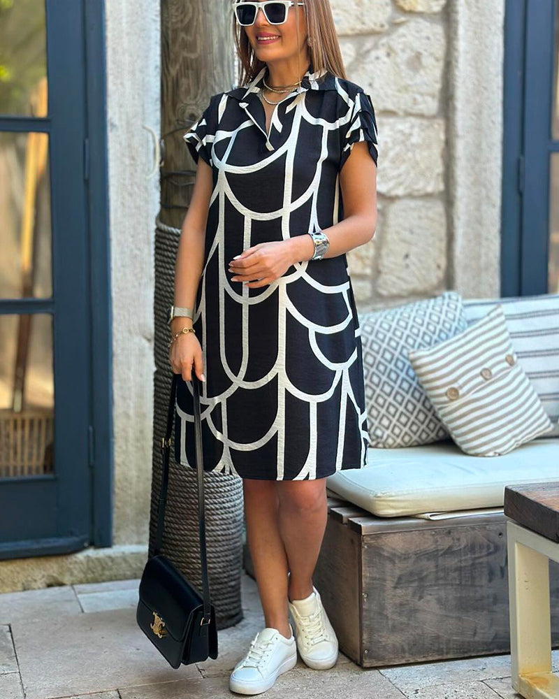 Maëlle – Grafik Print Kleid