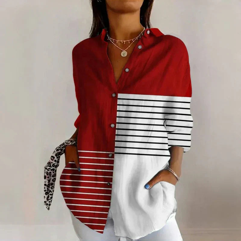 Marlène – Chemise Graphique Décontractée