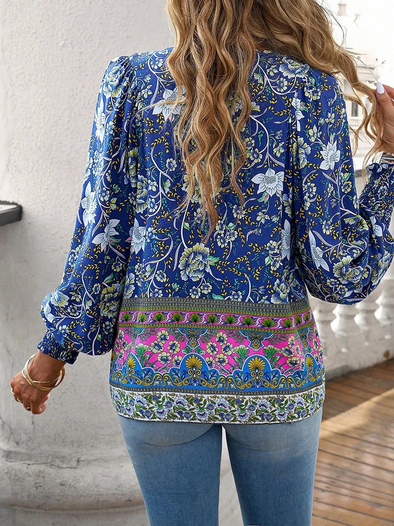 Arya – Blouse Bohème à Imprimé Floral
