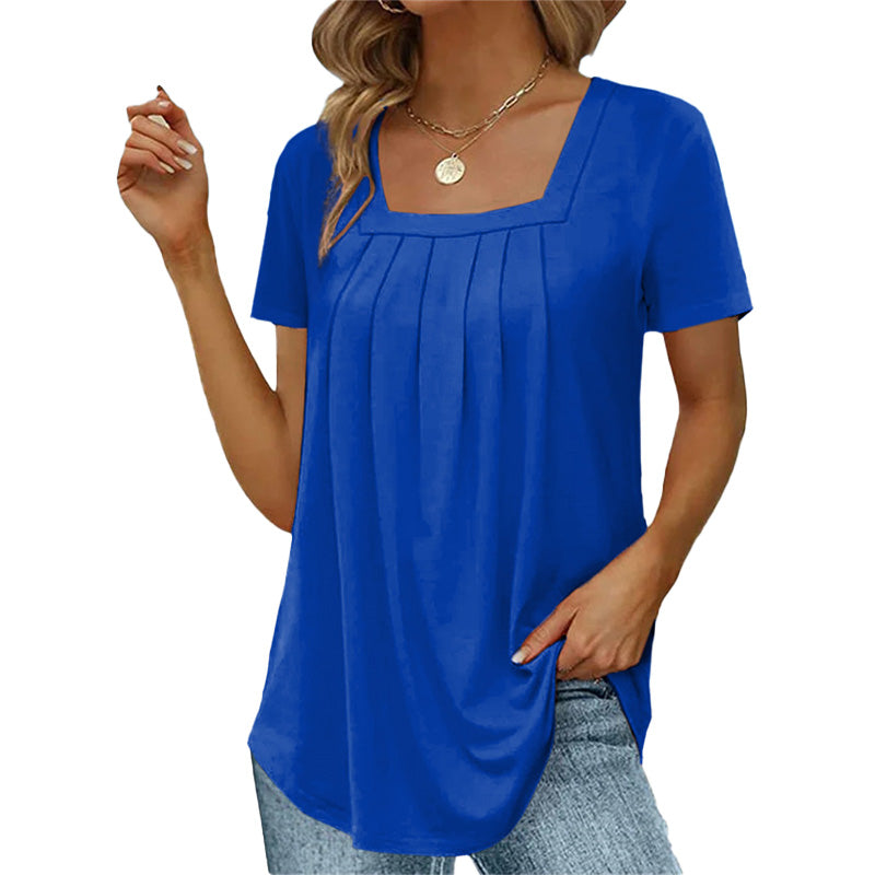 Clarisse – T-shirt Plissé Élégant