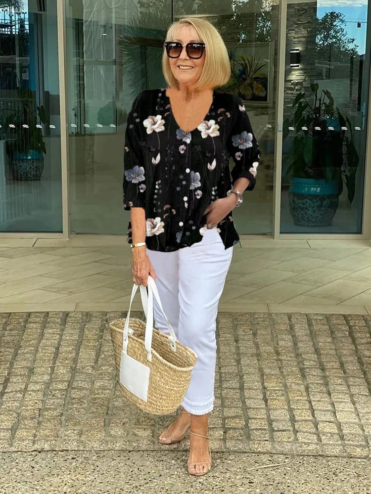 LUNE – Garden Whisper Blouse