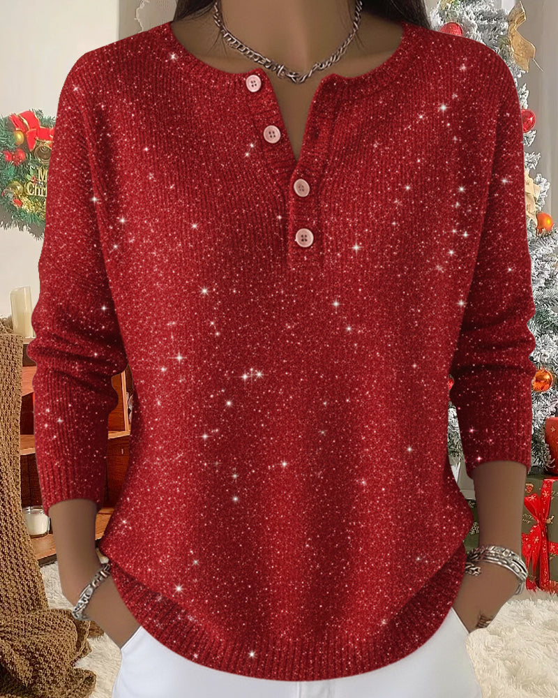LUNE – Crimson Glow Sweater