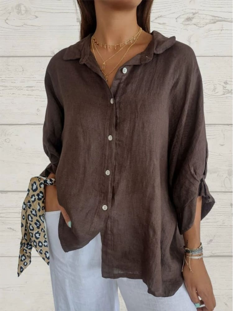 Lucille – Blouse Décontractée en Lin
