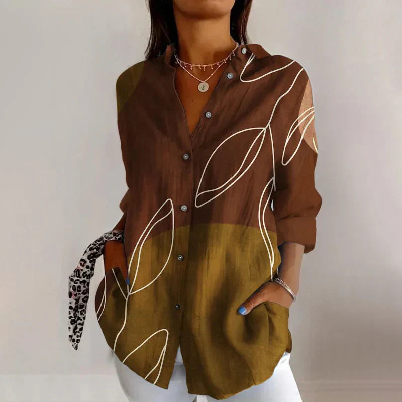 Marlène – Chemise Graphique Décontractée