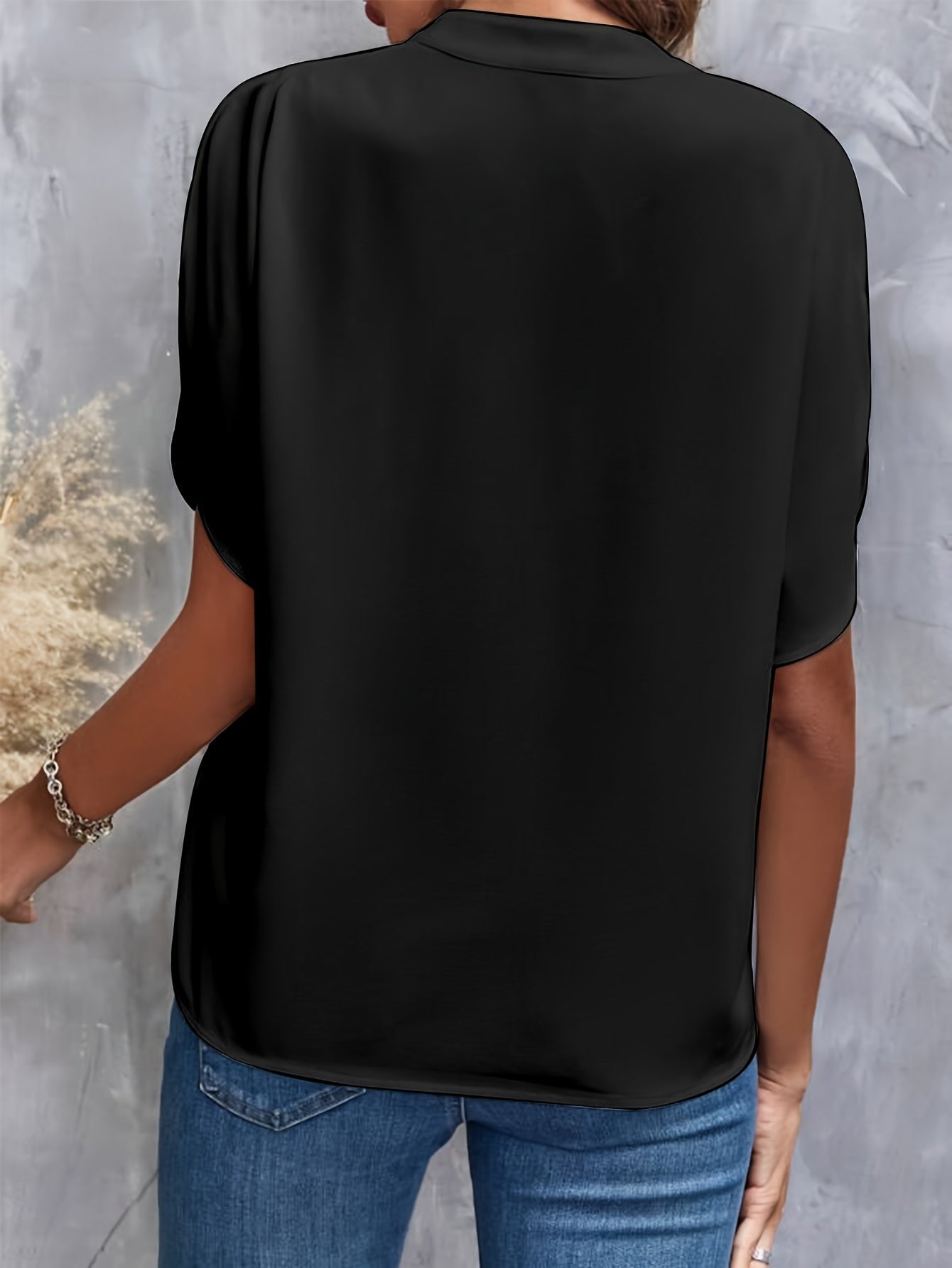 Maïa – Blouse Fluide à Col Fendu