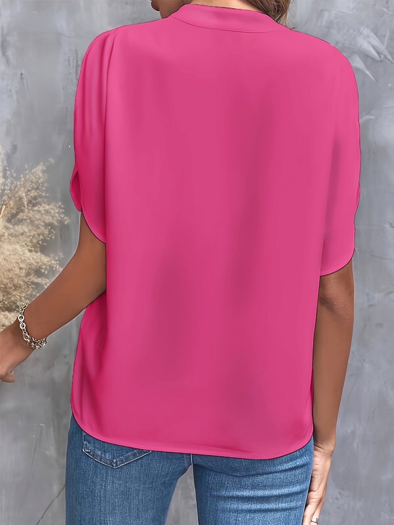 Maïa – Blouse Fluide à Col Fendu