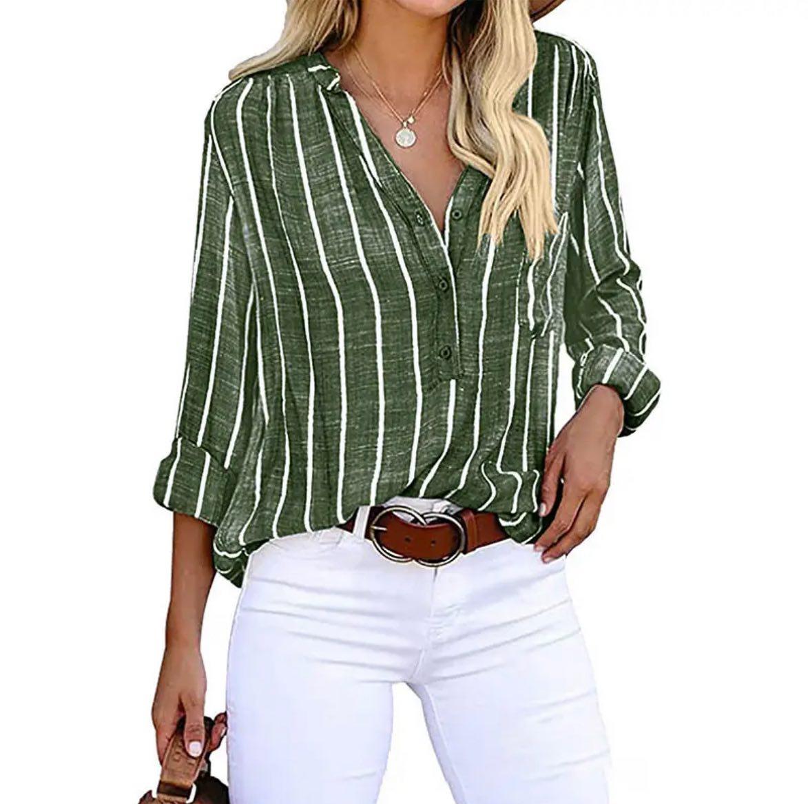 Sienna – Blouse Rayée en Coton Léger