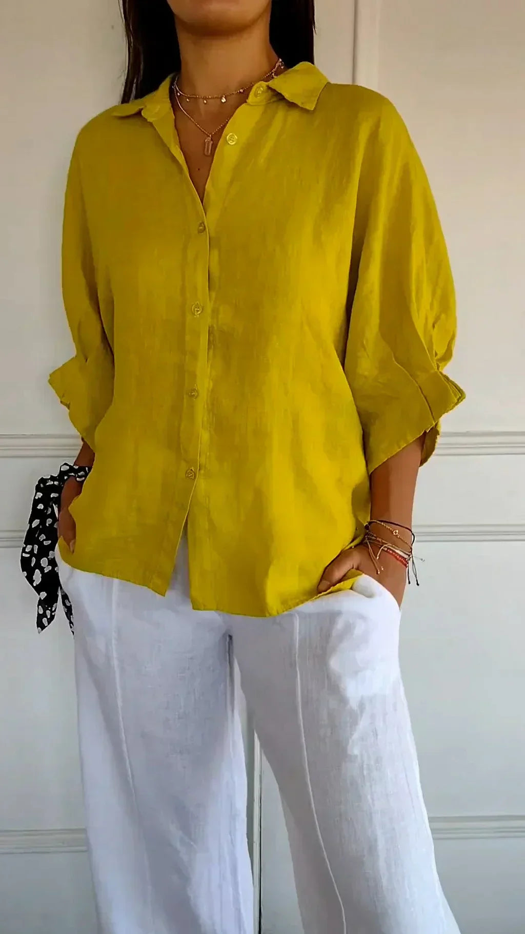 Lucille – Blouse Décontractée en Lin