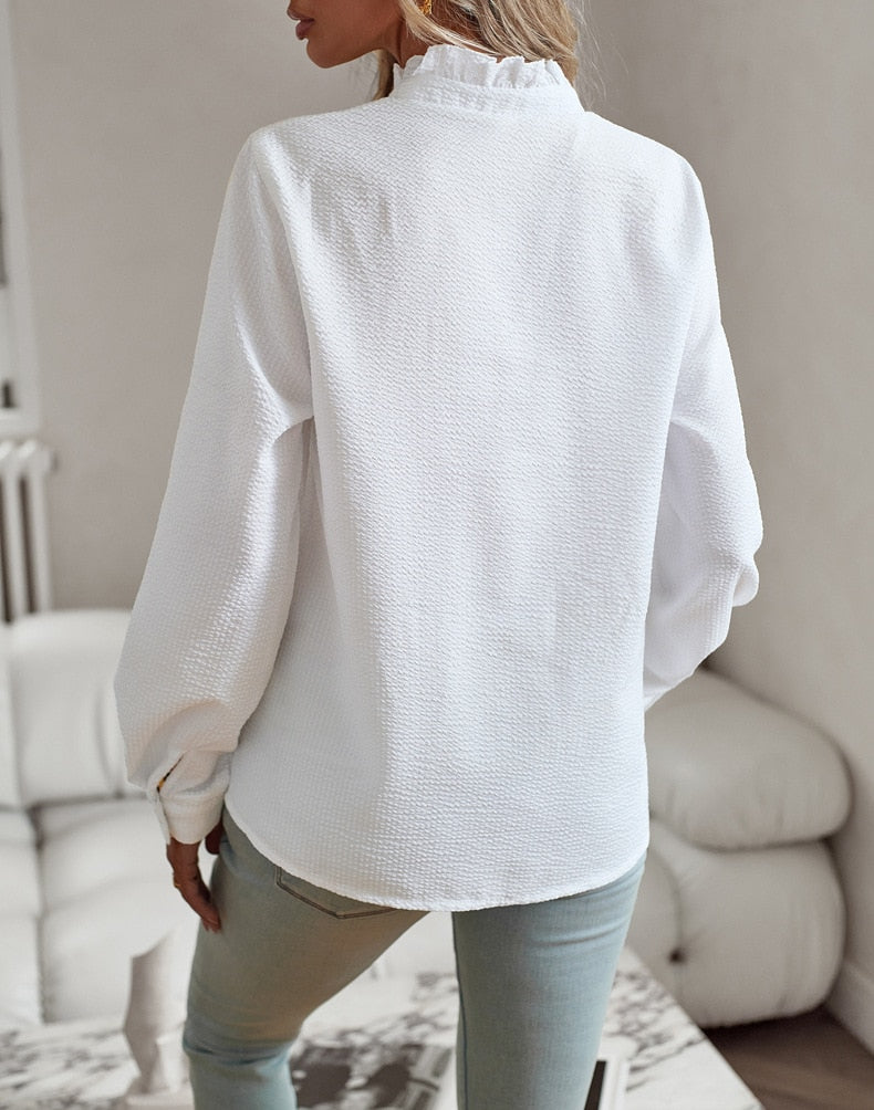 Belle – Blouse en Coton à Volants Délicats