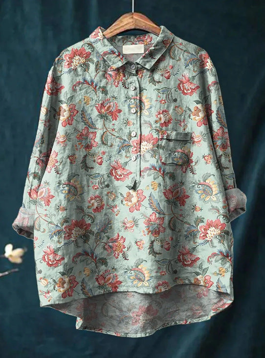 Éloïse – Blouse Ample à Imprimé Floral
