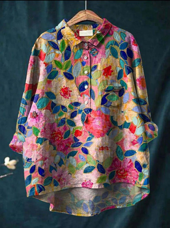 Éloïse – Blouse Ample à Imprimé Floral