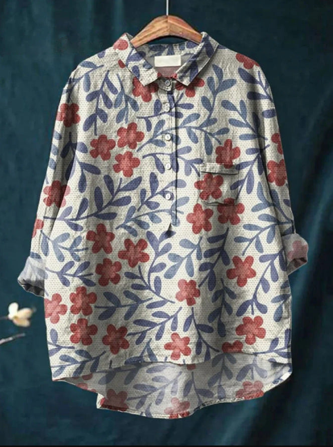 Éloïse – Blouse Ample à Imprimé Floral