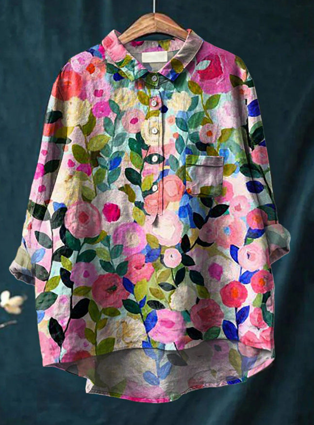 Éloïse – Blouse Ample à Imprimé Floral