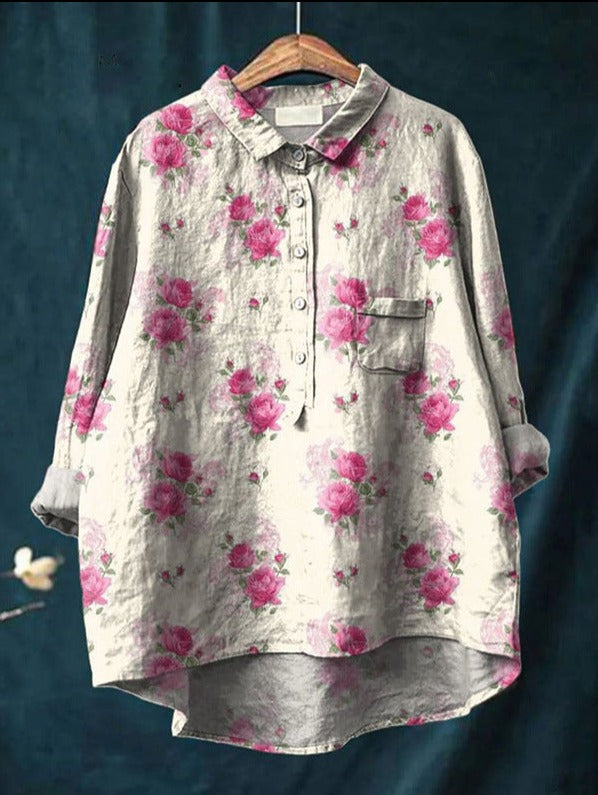Éloïse – Blouse Ample à Imprimé Floral