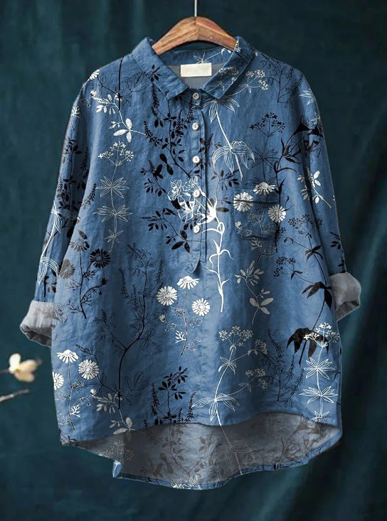 Éloïse – Blouse Ample à Imprimé Floral