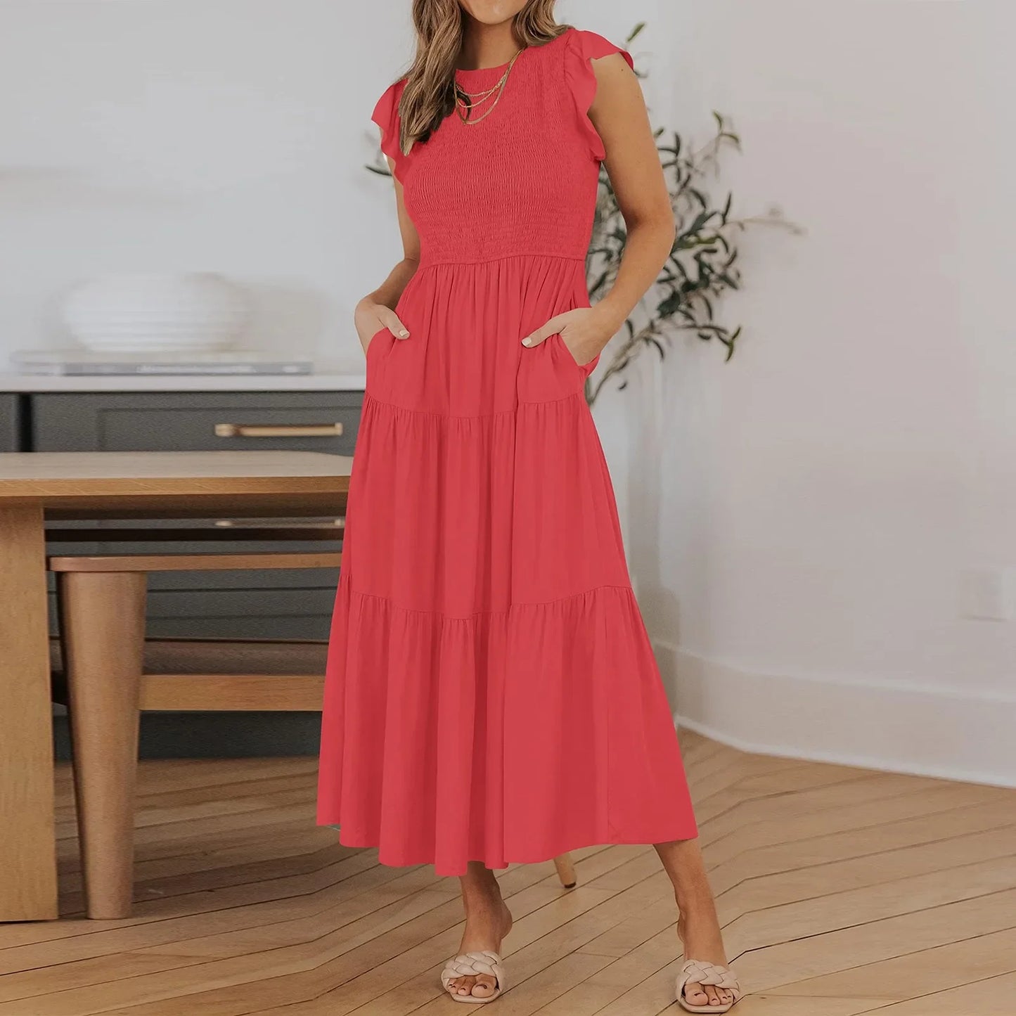LUCYA™ - ELEGANTE BUIKBEDEKKENDE JURK