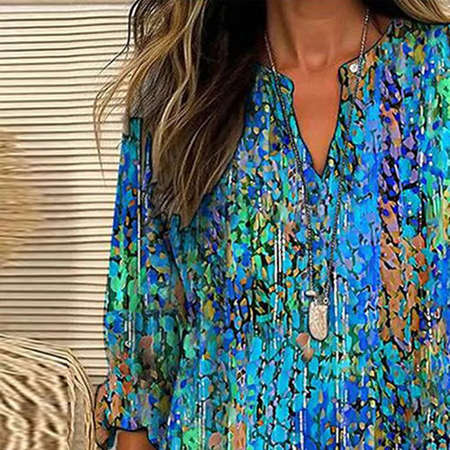 Mireille – Blouse Légère Imprimée
