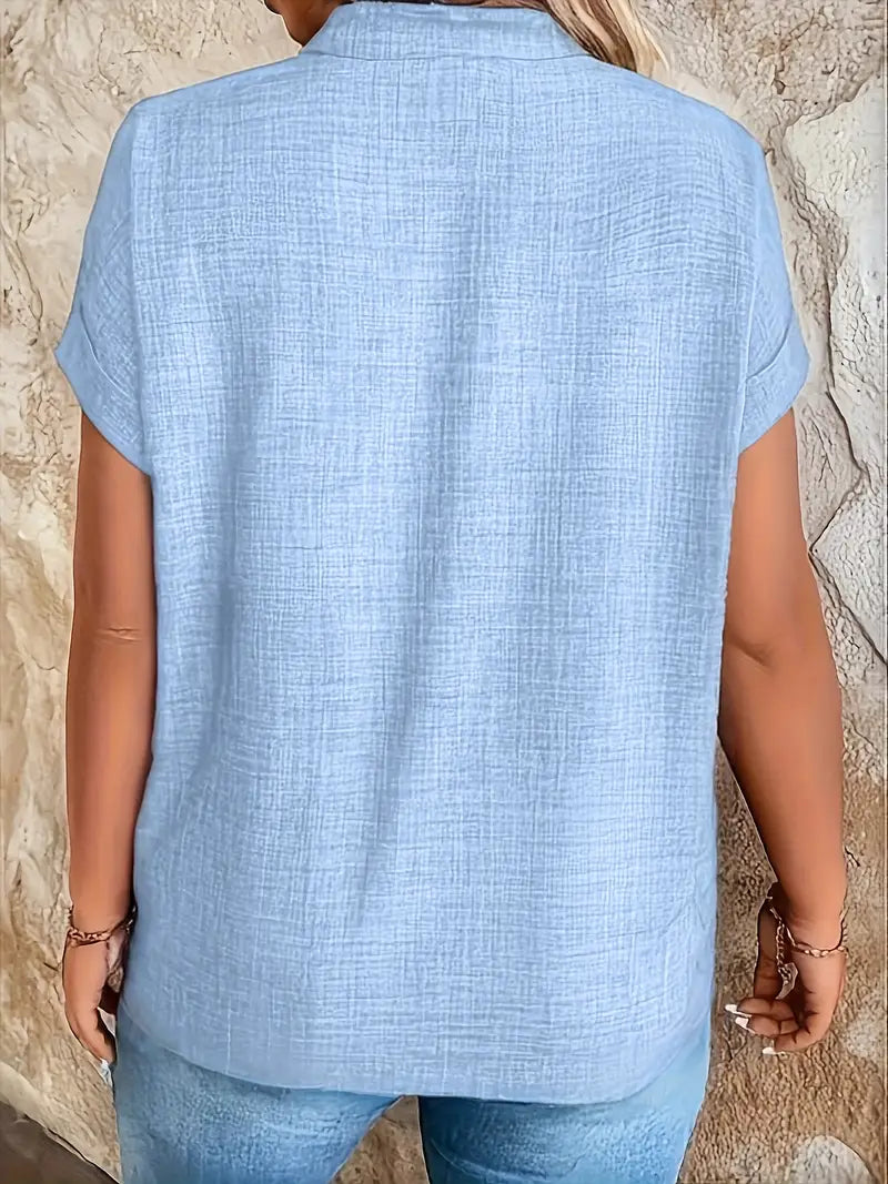 LUNE – Rosabelle Relaxed V-Neck Blouse