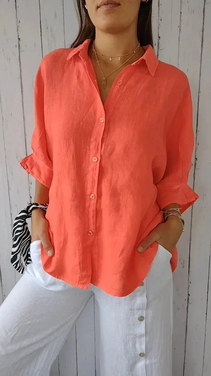Lucille – Blouse Décontractée en Lin