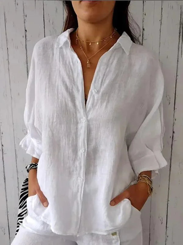 Lucille – Blouse Décontractée en Lin
