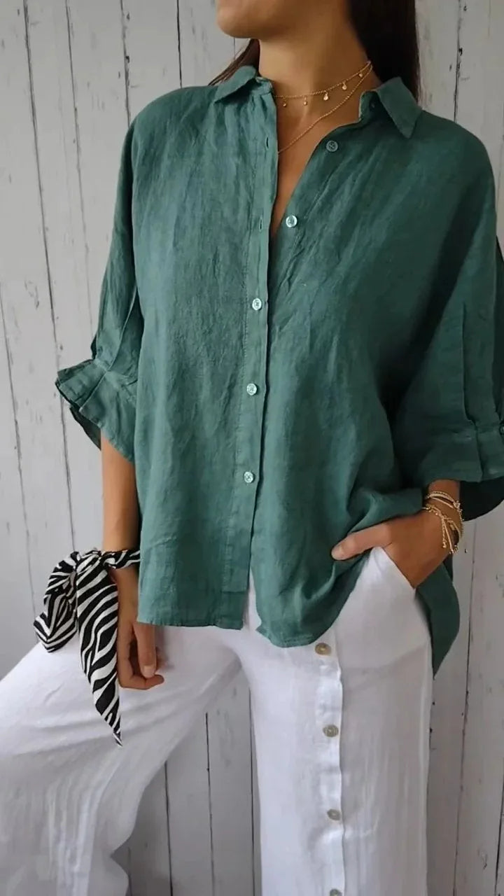 Lucille – Blouse Décontractée en Lin