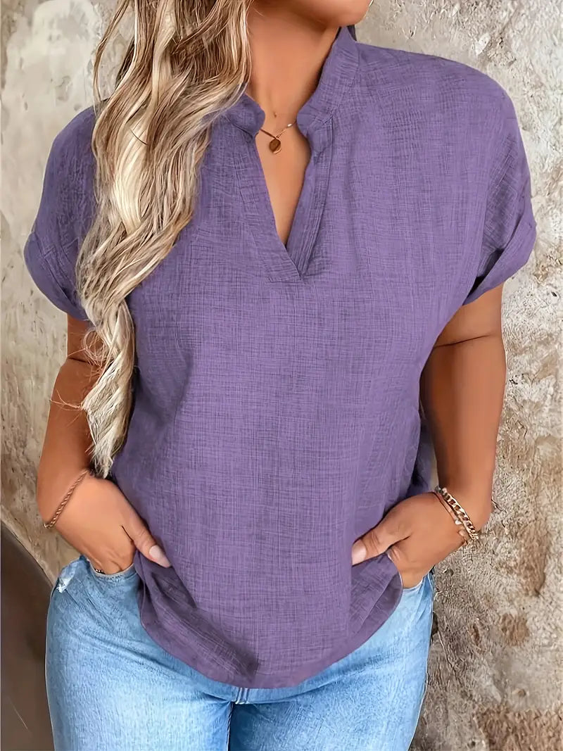 LUNE – Rosabelle Relaxed V-Neck Blouse