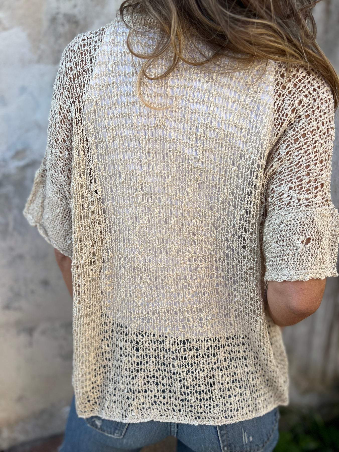 Ivonie – Cardigan Léger en Tricot Aéré