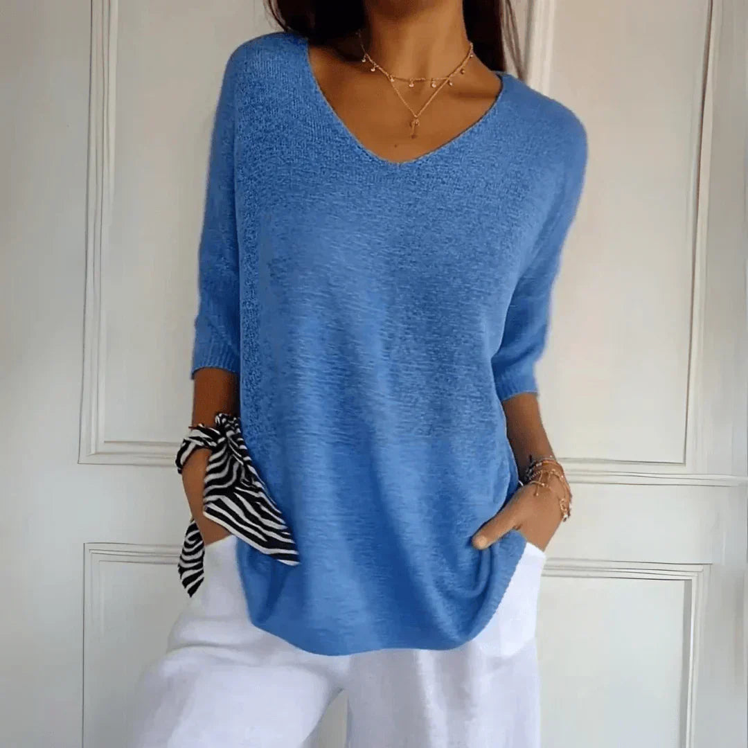 Azure – Pull Décontracté en Coton