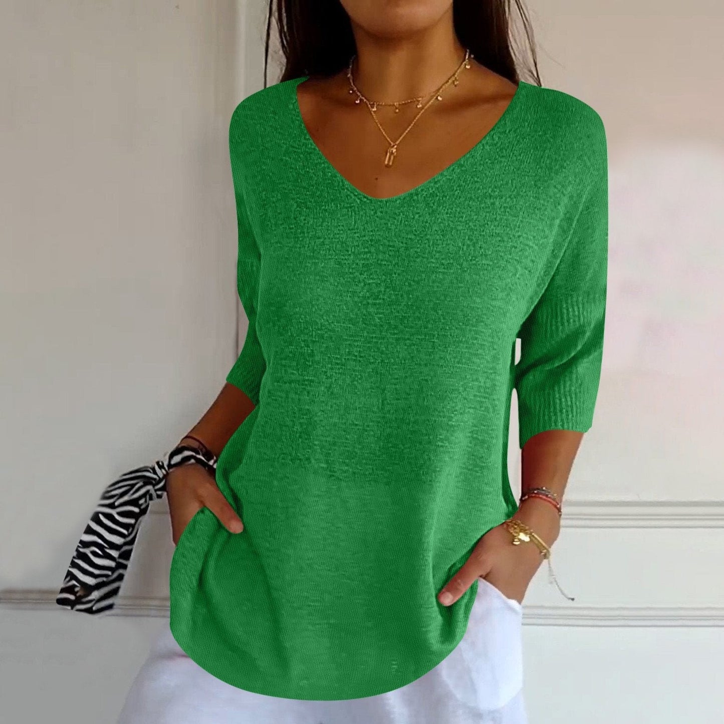 Azure – Pull Décontracté en Coton