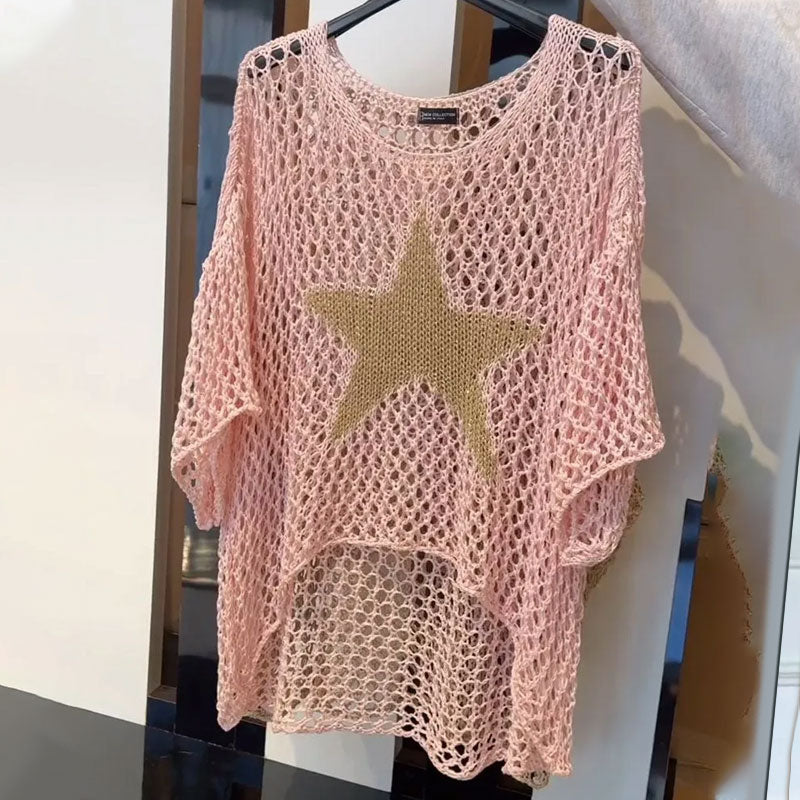 Jiah – Pull Filet Étoile Dorée