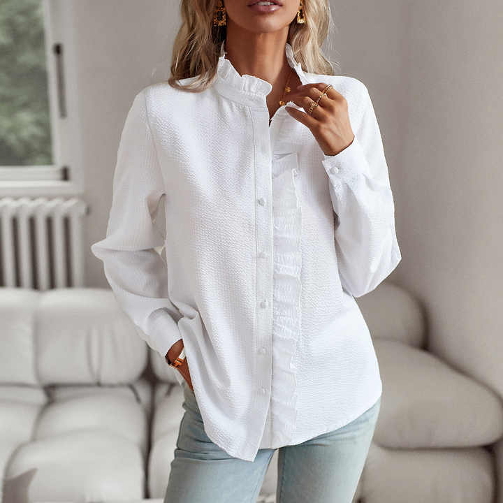 Belle – Blouse en Coton à Volants Délicats
