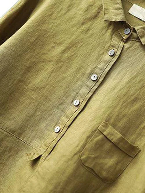Alice – Blouse Décontractée en Lin Naturel