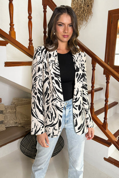 CLÉMENCE – Veste Imprimée Chic