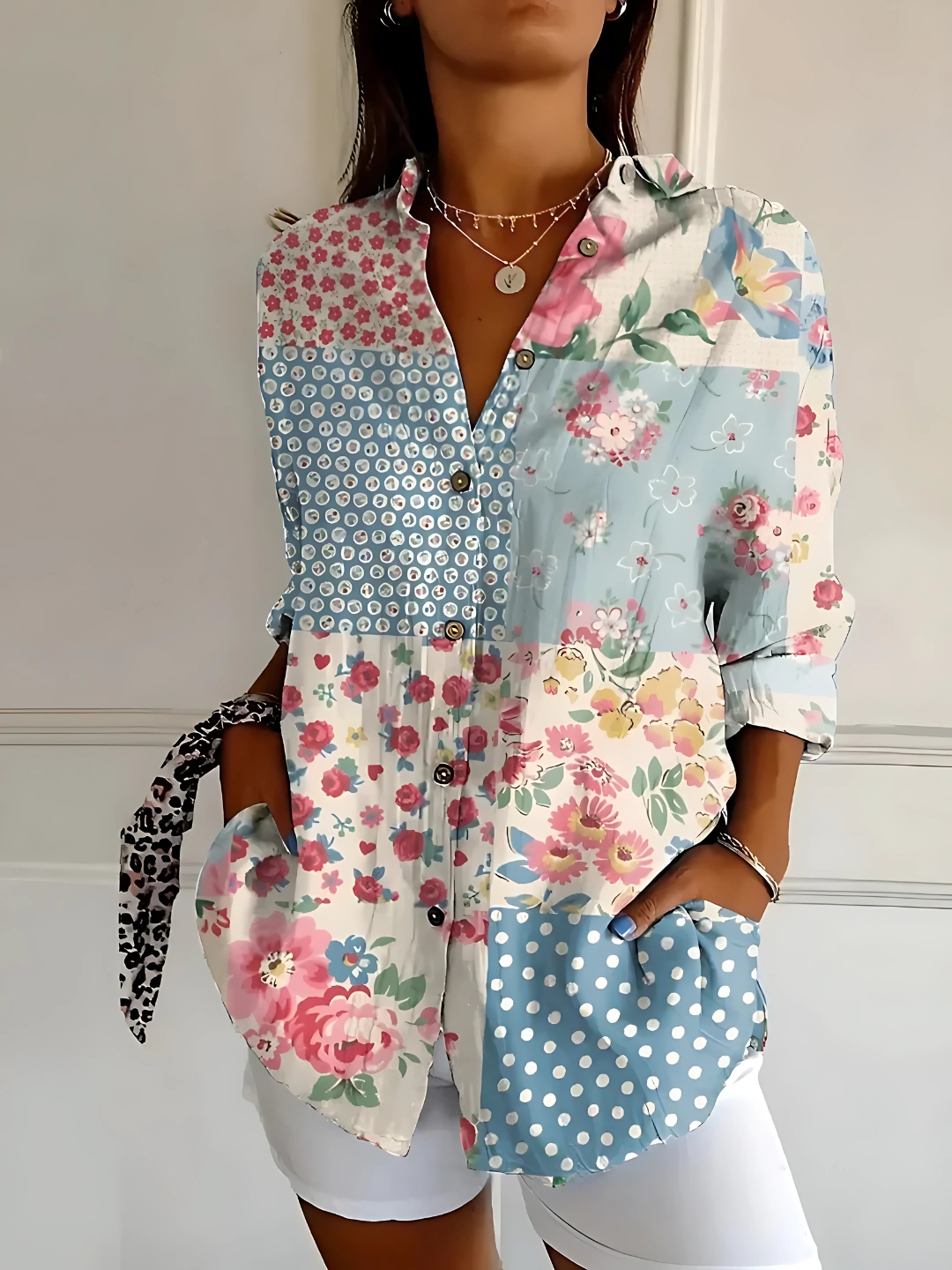 Anaïs – Chemisier Floral en Lin Léger