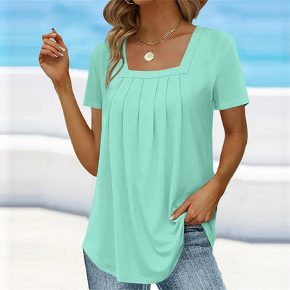 Clarisse – T-shirt Plissé Élégant