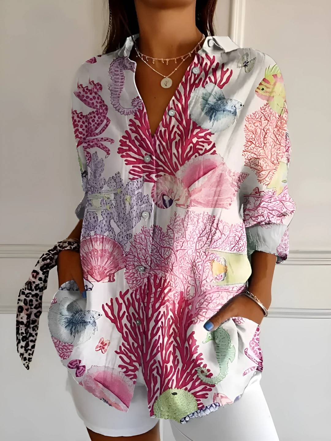 Anaïs – Chemisier Floral en Lin Léger