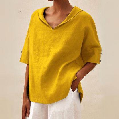 Élodie – Blouse en Lin Décontractée