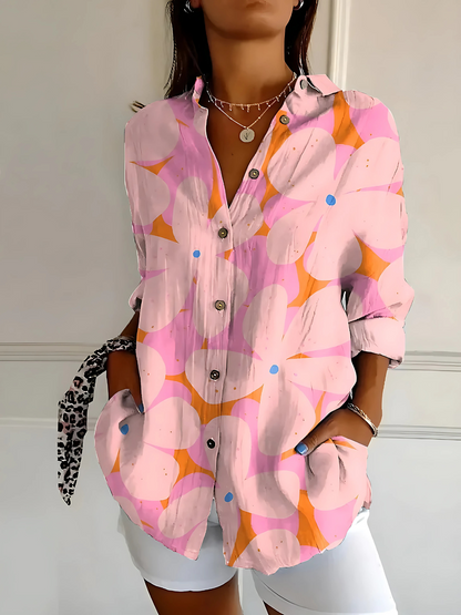 Anaïs – Chemisier Floral en Lin Léger