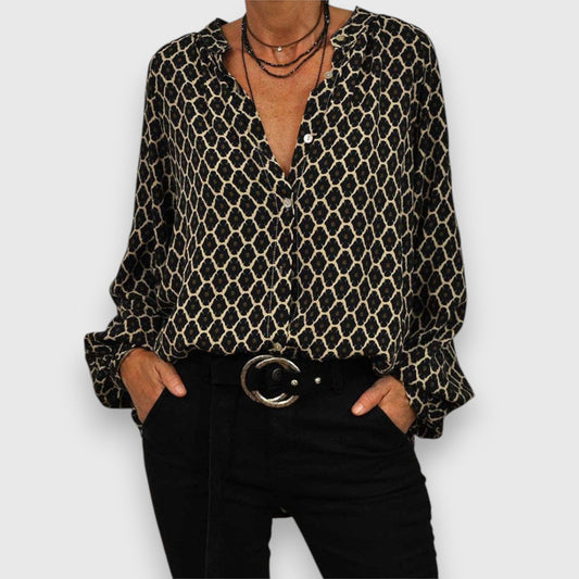 Jacky – Blouse Élégance Graphique