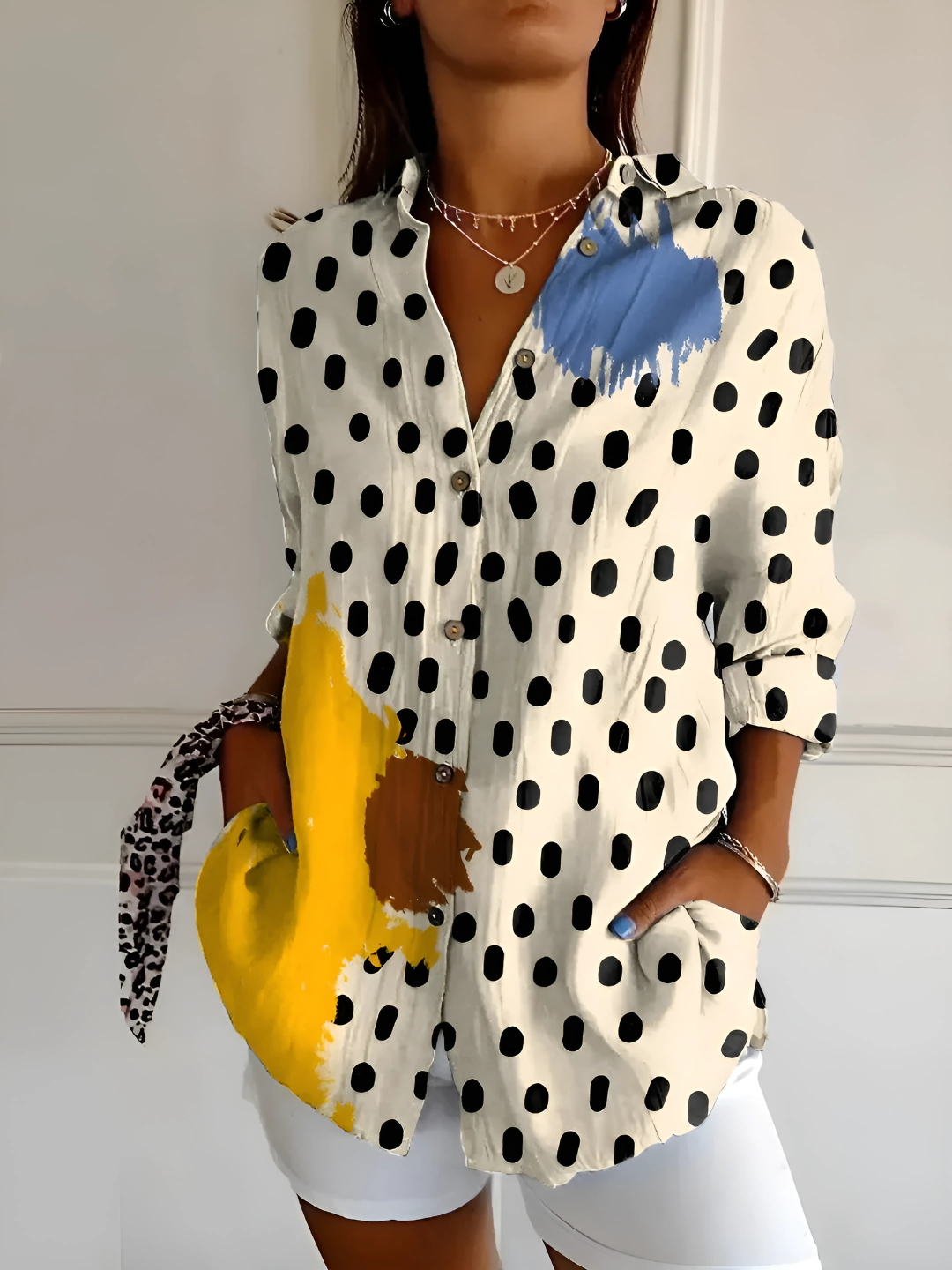 Anaïs – Chemisier Floral en Lin Léger
