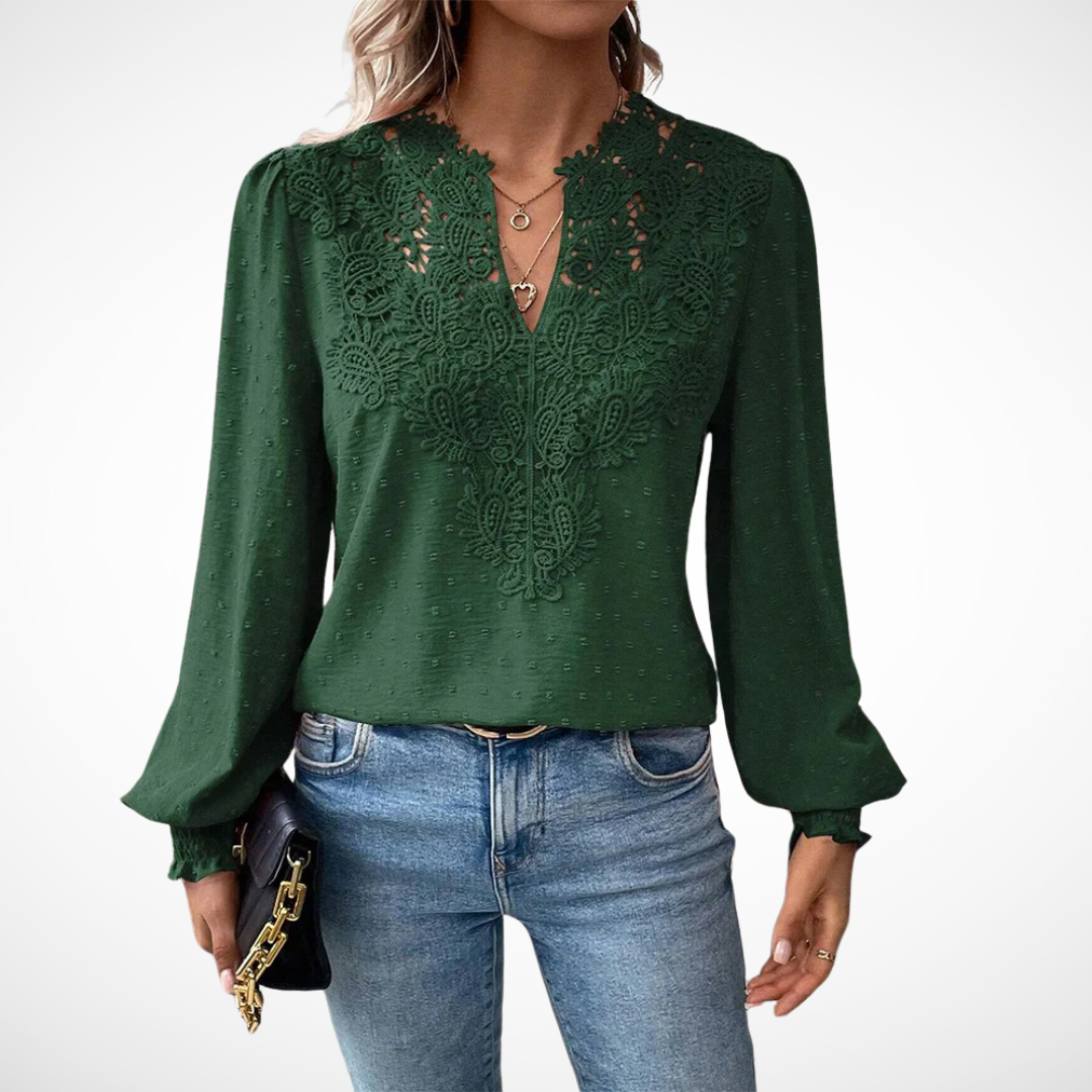 Noémie – Elegante Bluse mit Spitzendetails