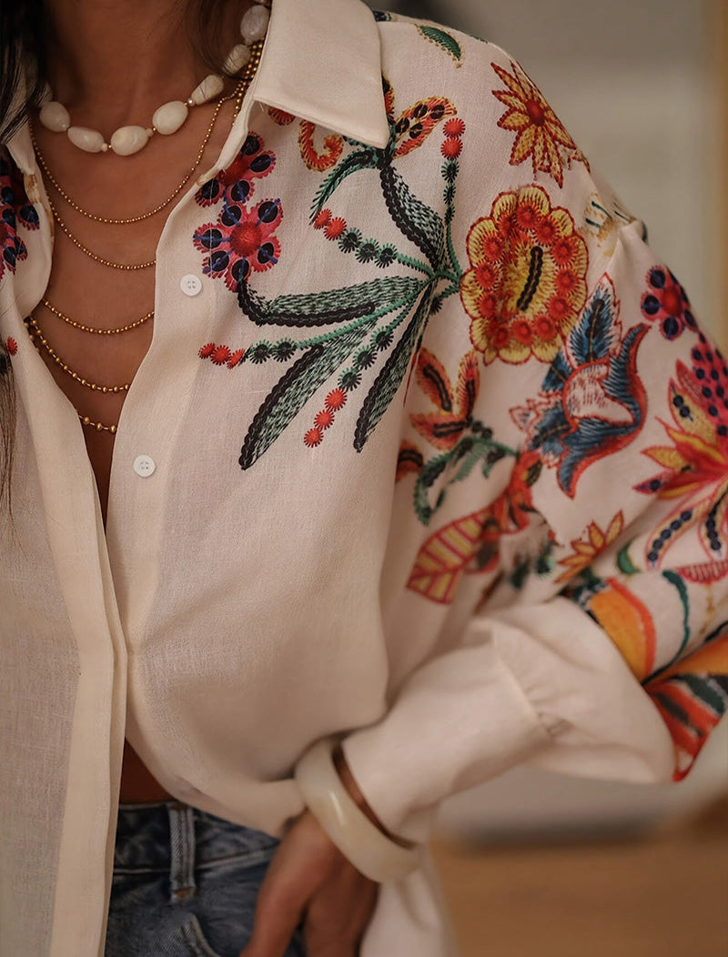 LUNE – Jardin Embroidered Blouse