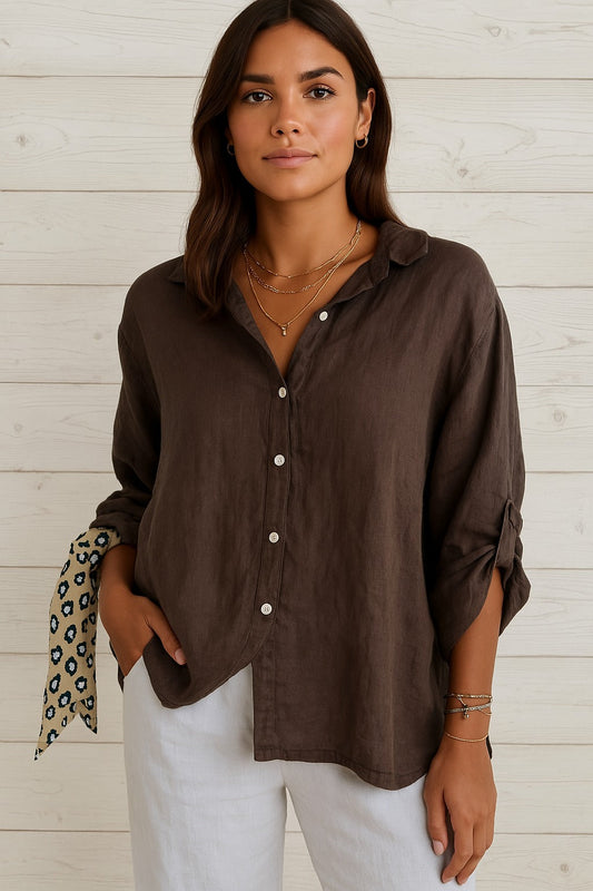 Lucille – Blouse Décontractée en Lin