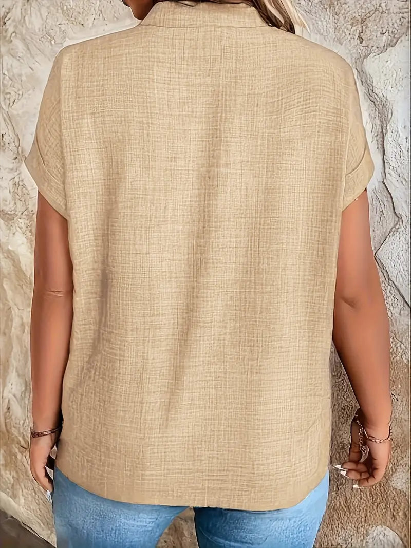 LUNE – Rosabelle Relaxed V-Neck Blouse