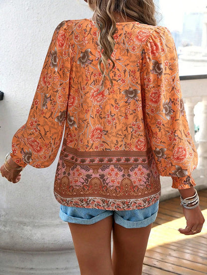 Arya – Blouse Bohème à Imprimé Floral