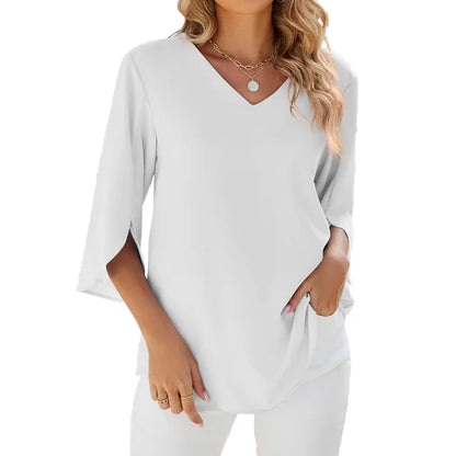 Clémence – Blouse Légère à Manches Fendues