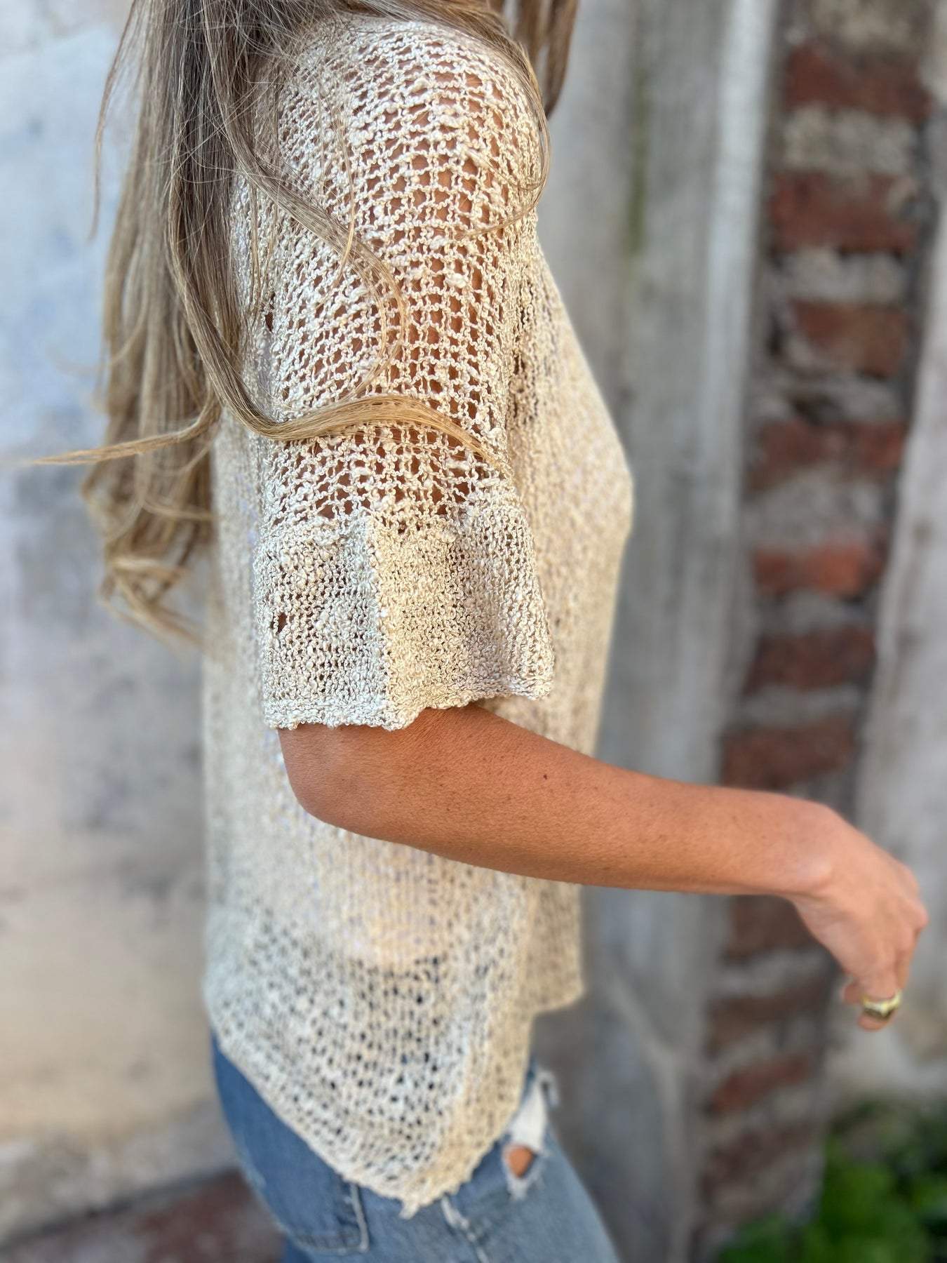 Ivonie – Cardigan Léger en Tricot Aéré