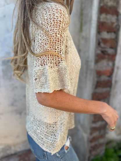 Ivonie – Cardigan Léger en Tricot Aéré